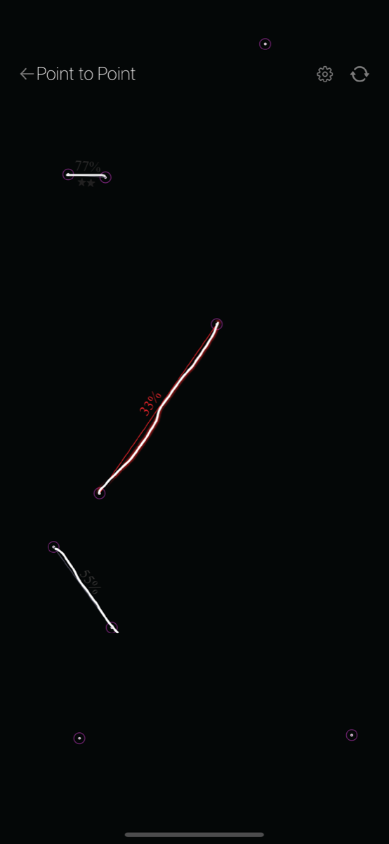 Drawing Practice iPhone screenshot with feedback